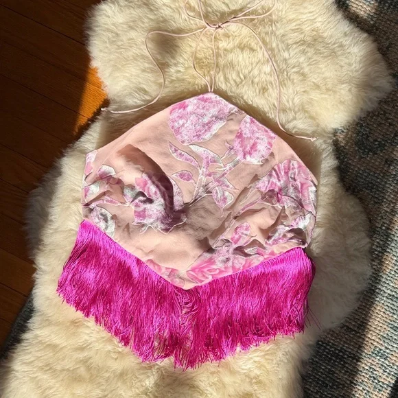 For Love And Lemons Pink Rori Top - Picture 3 of 6